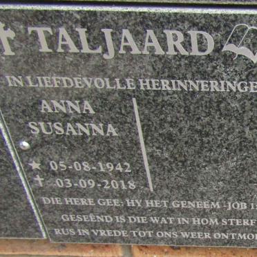 TALJAARD Anna Susanna 1942-2018