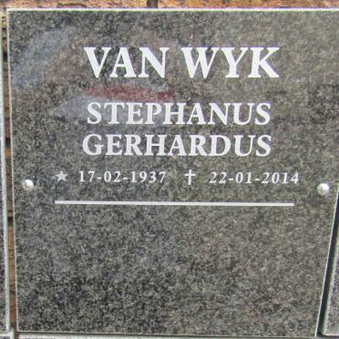 WYK Stephanus Gerhardus, van 1937-2014