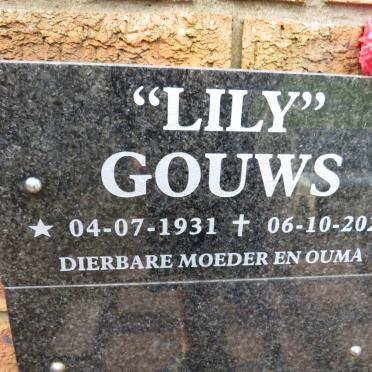 GOUWS Lily 1931-2022