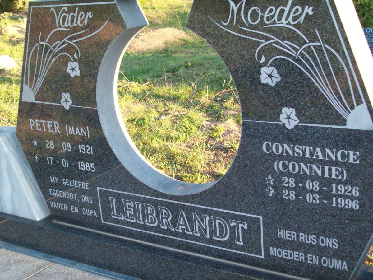 LEIBRANDT Peter 1921-1985 &amp; Constance 1926-1996