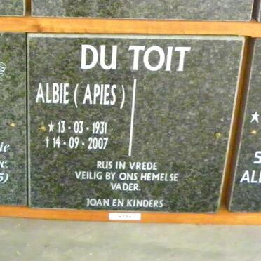 TOIT Albie, du 1931-2007