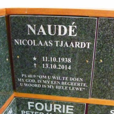 NAUDÉ Nicolaas Tjaardt 1938-2014