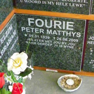 FOURIE Peter Matthys 1939-2009