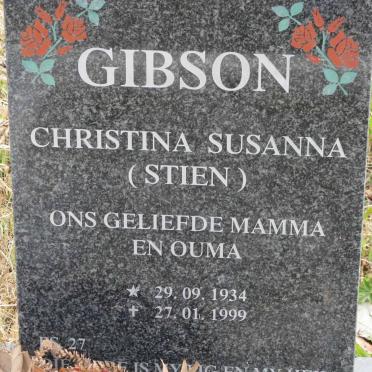 GIBSON Christina Susanna 1934-1999