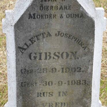 GIBSON Aletta Josephina 1902-1983
