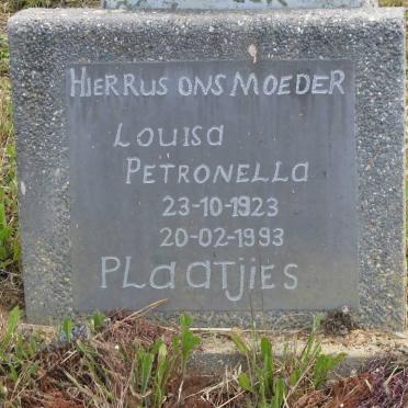 PLAATJIES Louisa Petronella 1923-1993