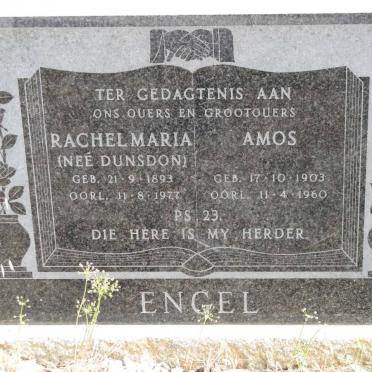 ENGEL Amos 1903-1960 &amp; Rachel Maria DUNSDON 1893-1977