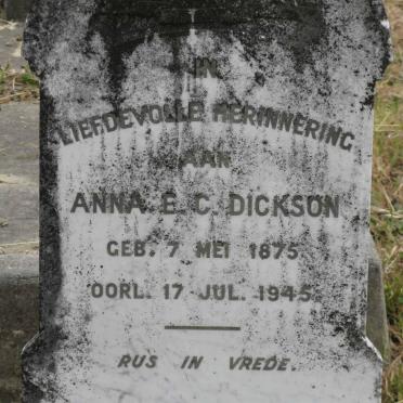 DICKSON Anna E.C. 1875-1945