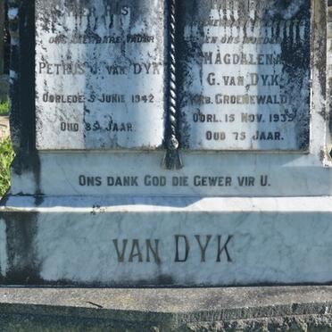 DYK Petrus J., van -1942 & Magdalena G. GROENEWALD -1939