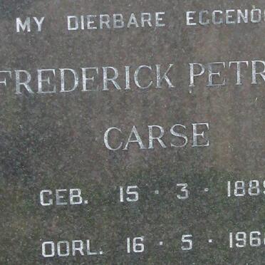 CARSE Frederick Petrus 1889-1968