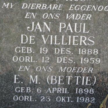 VILLIERS Jan Paul, de 1888-1959 &amp; E.M. 1898-1982