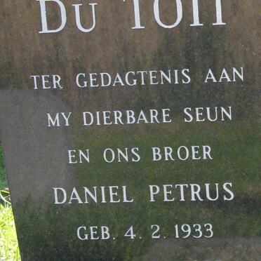TOIT Daniel Petrus, du 1933-1975