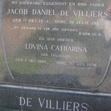 VILLIERS Jacob Daniel, de 1874-1957 &amp; Lovina Catharina TALJAARD 1890-1979
