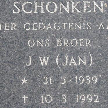 SCHONKEN J.W. 1939-1992