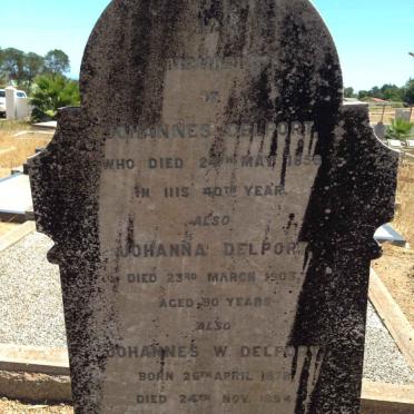 DELPORT Johannes -1858 &amp; Johanna -1903 :: DELPORT Paul 1855-1901 :: DELPORT Johannes W. 1878-1894