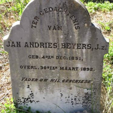 BEYERS Jan Andries 1851-1892