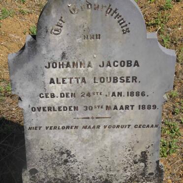 LOUBSER Johanna Jacoba Aletta 1886-1889