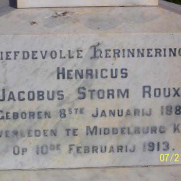 ROUX Henricus Jacobus Storm 1881-1913