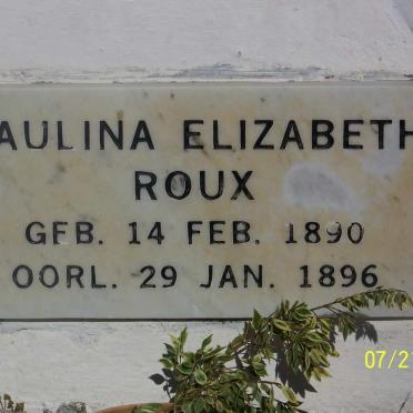 ROUX Paulina Elizabeth 1890-1896