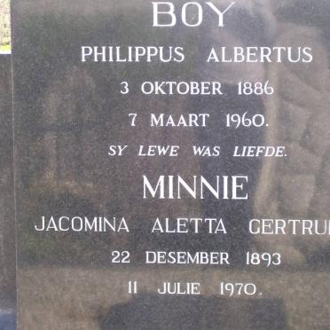 BRIERS Philippus Albertus 1886-1960 &amp; Jacomina Aletta Gertruida 1893-1970