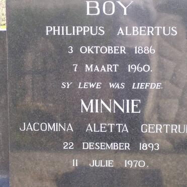 BRIERS Philippus Albertus 1886-1960 &amp; Jacomina Aletta Gertruida 1893-1970