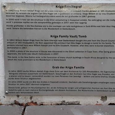 2. KRIGE Family Vault notice