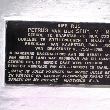 SPUY Petrus, van der 1722-1809