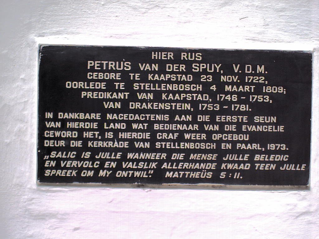 SPUY Petrus, van der 1722-1809