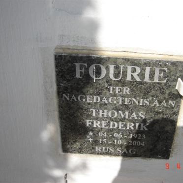 FOURIE Thomas Frederik 1923-2004