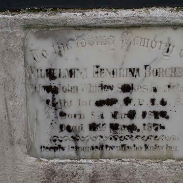 STOKES Wilhelmina Hendrina nee BORCHERDS 1819-1874