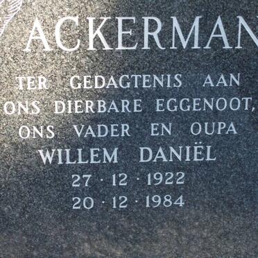 ACKERMANN Willem Daniel 1922-1984