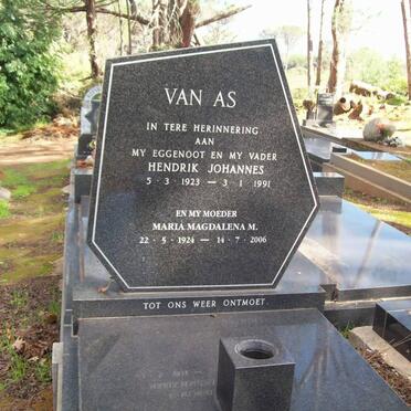 AS Hendrik Johannes, van 1923-1991 &amp; Maria Magdalena M. 1924-2006