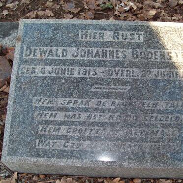 BODENSTEIN Dewald Johannes 1913-1924