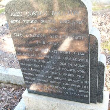 BOULTON Alec Gordon 1916-1964