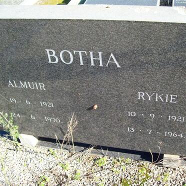 BOTHA Almuir 1921-1970 &amp; Rykie 1921-1964