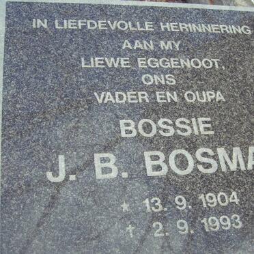 BOSMAN J.B. 1904-1993