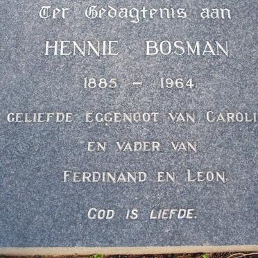 BOSMAN Hennie 1885-1964