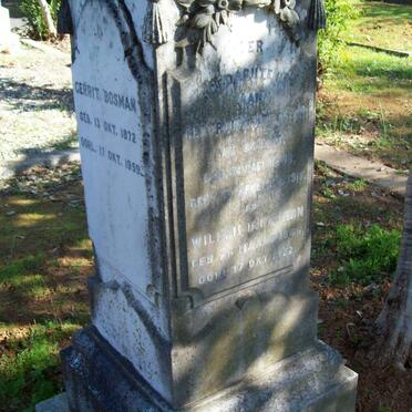 BOSMAN Willem D. 1846-1922 &amp; Gertruida J. DU TOIT 1848-1915