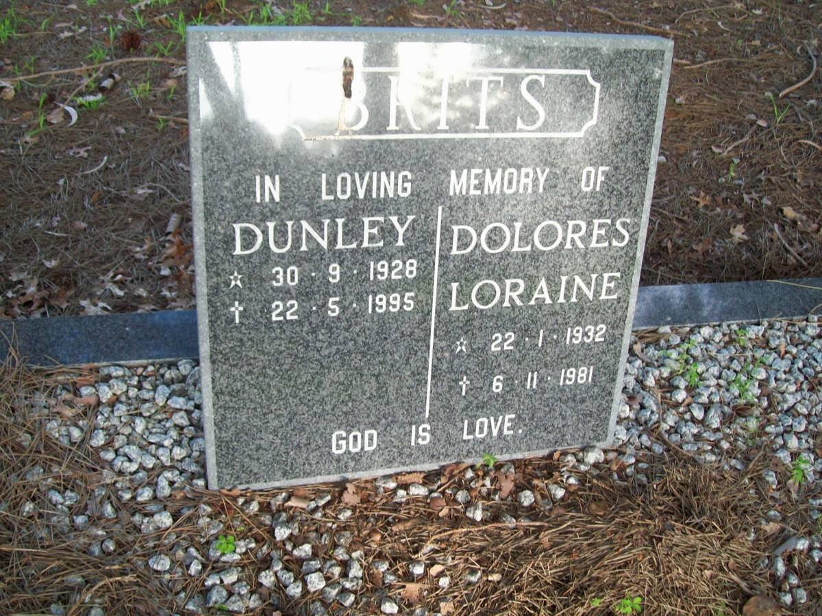 BRITS Dunley 1928-1995 &amp; Dolores Loraine 1932-1981