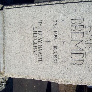 BREMER Karl 1885-1953