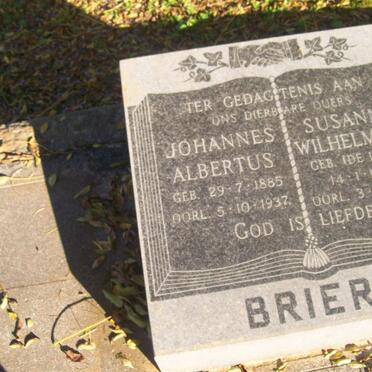 BRIERS Johannes Albertus 1885-1937 &amp; Susanna Wilhelmina DE LEEUW 1888-1973
