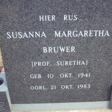 BRUWER Susanna Maragretha 1941-1983