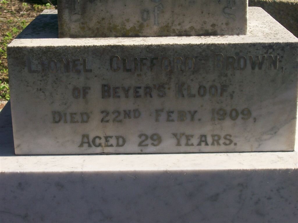 BROWN Lionel Clifford -1909