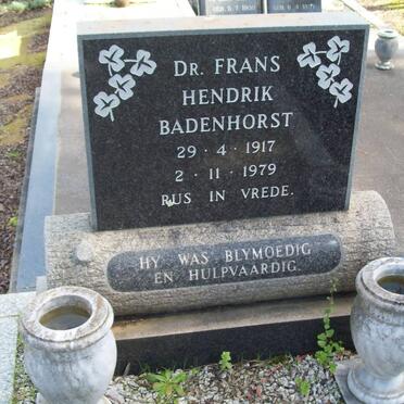 BADENHORST Frans Hendrik 1917-1979