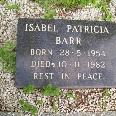 BARR Isabel Patricia 1954-1982