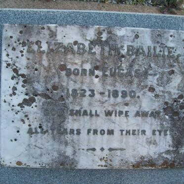 BAILIE Elizabeth nee LUCAS 1823-1890