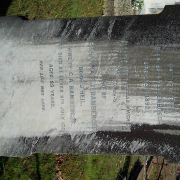 BAMBERGER C.A. 1822-1892 &amp; Susanna F.T. D'HEIL -1904