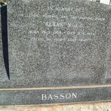 BASSON N.J.C. 1905-1954