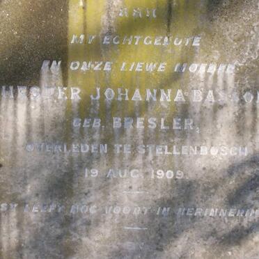 BASSON Hester Johanna nee BRESLER -1909