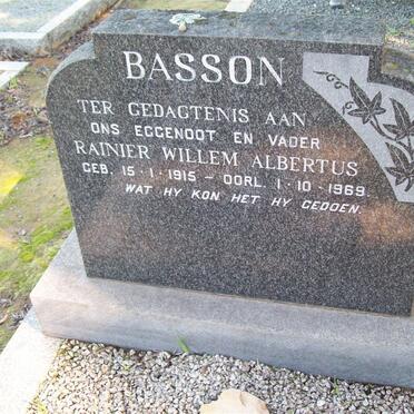 BASSON Rainier Willem Albertus 1915-1969